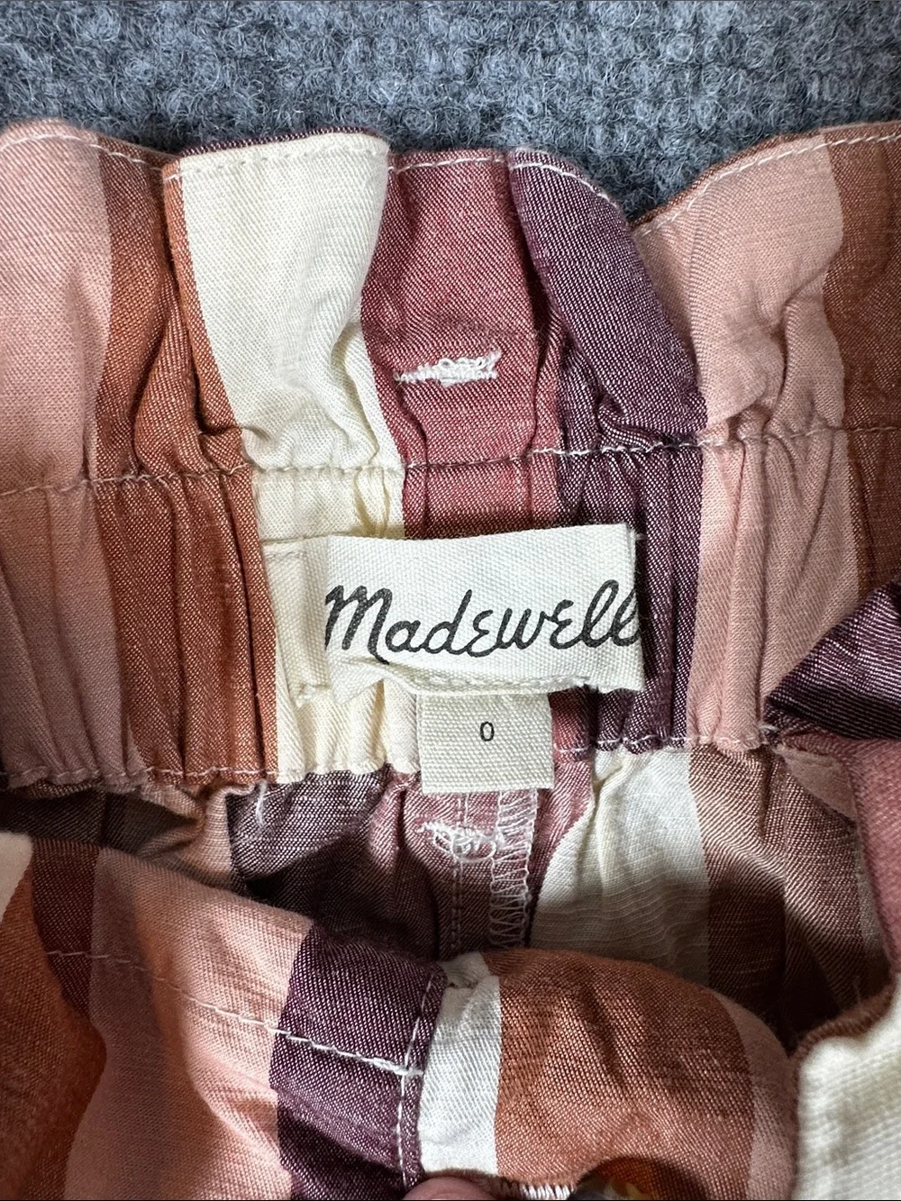 Madewell High-Waist Paperbag Linen Blend Shorts Size 0